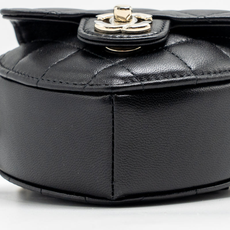 Chanel 22S Heart Belt Bag Lambskin Black LGHW