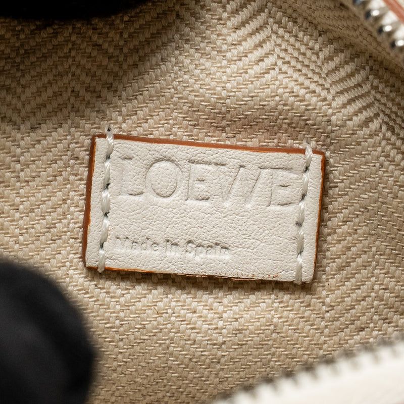 Loewe Nano Puzzle Bag Calfskin White SHW