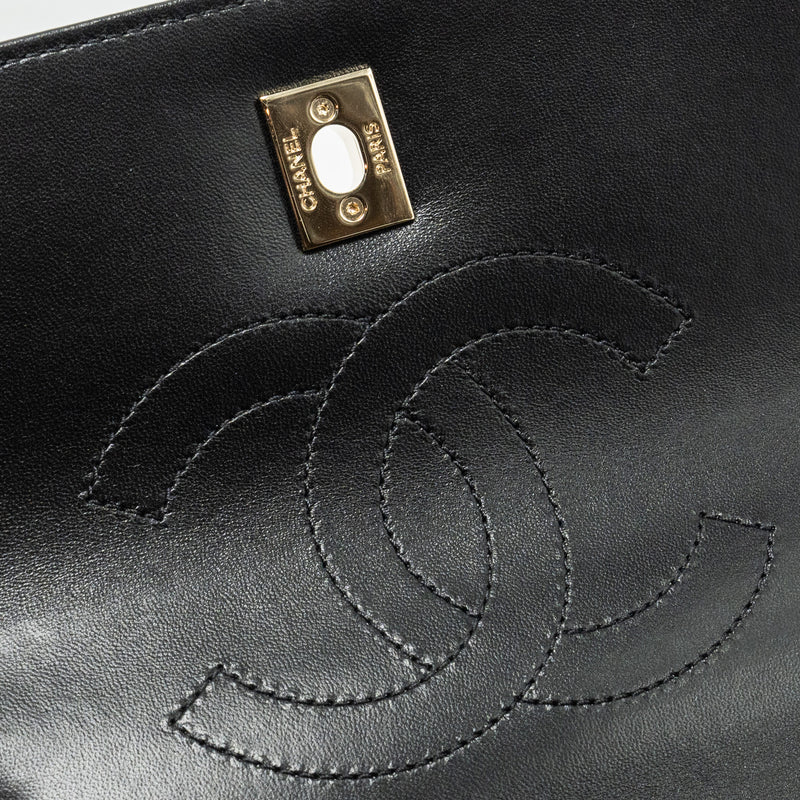 Chanel Small Trendy CC Flap Bag Lambskin Black LGHW (Microchip)