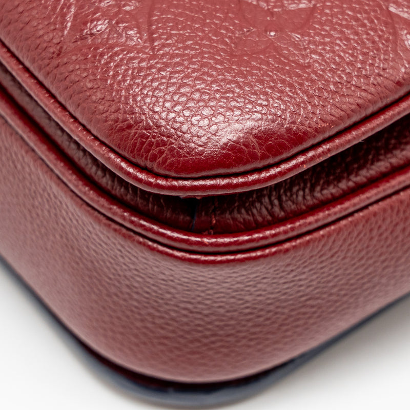 Louis Vuitton Pochette Métis Monogram Empreinte Dark Red GHW