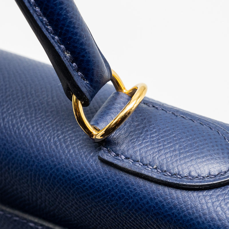 Hermes kelly 32 epsom blue sapphire GHW stamp X