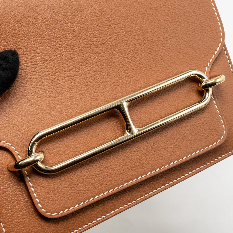 Hermes Mini Roulis Evercolor Gold LGHW Stamp W