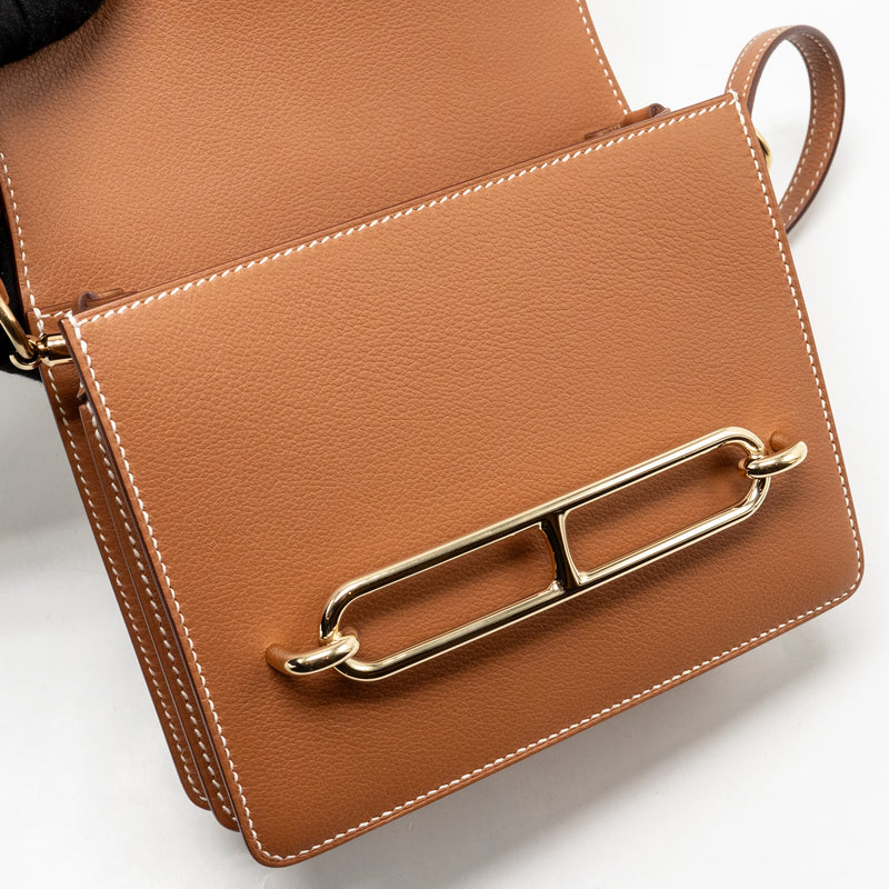 Hermes Mini Roulis Evercolor Gold LGHW Stamp W