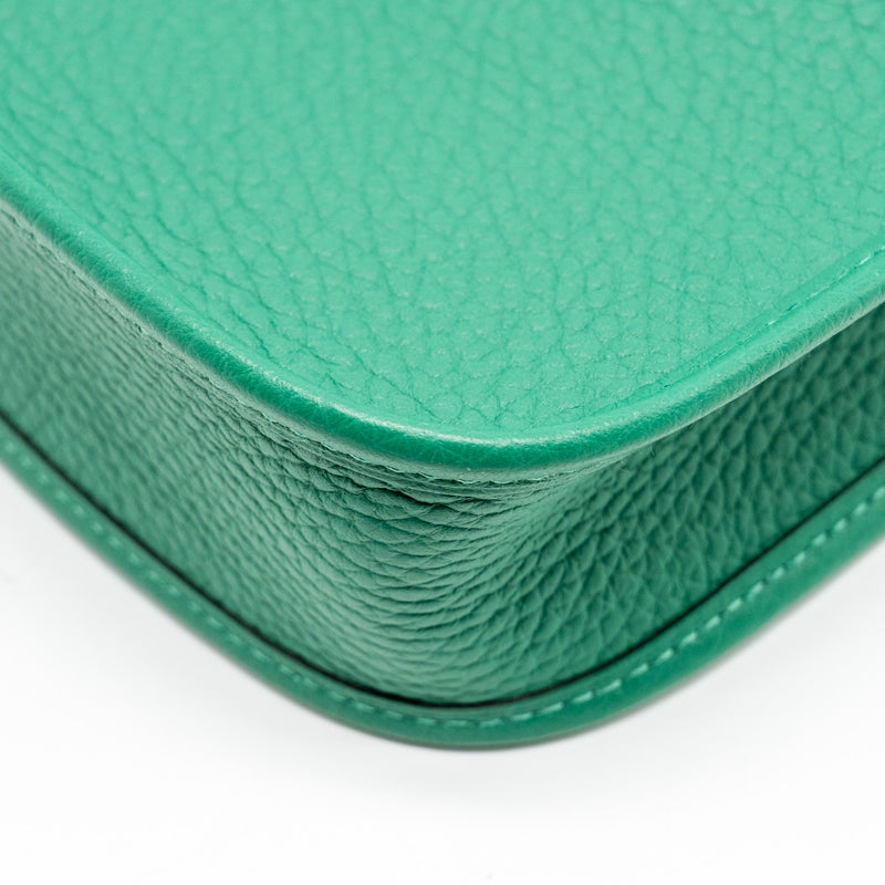 Hermes Mini Evelyn Clemence Vert Vertigo GHW Stamp W