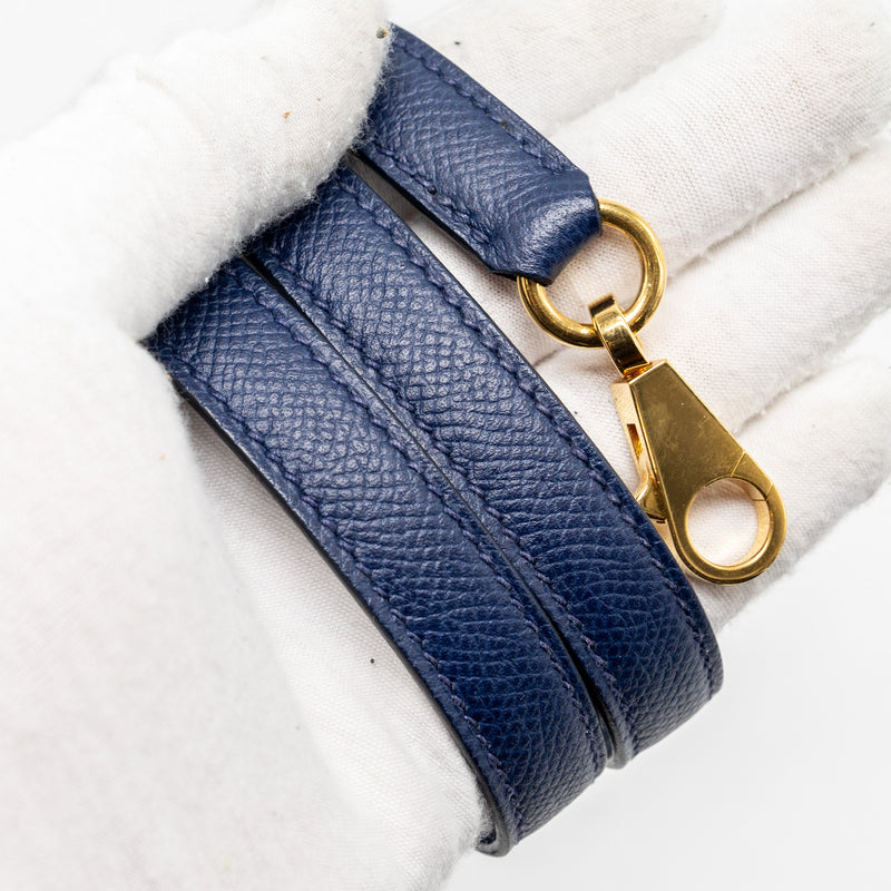 Hermes kelly 32 epsom blue sapphire GHW stamp X