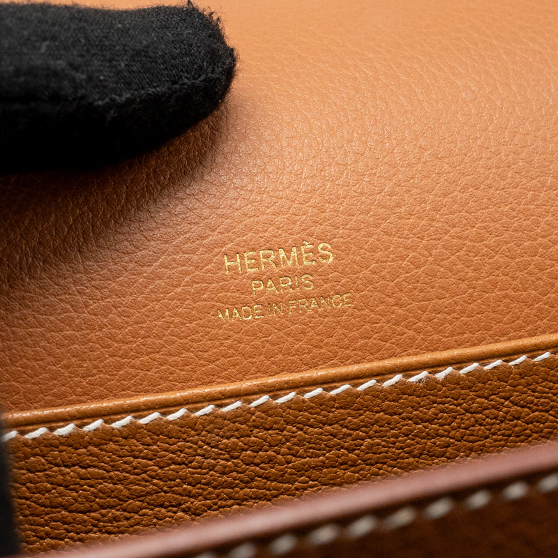 Hermes Mini Roulis Evercolor Gold LGHW Stamp W