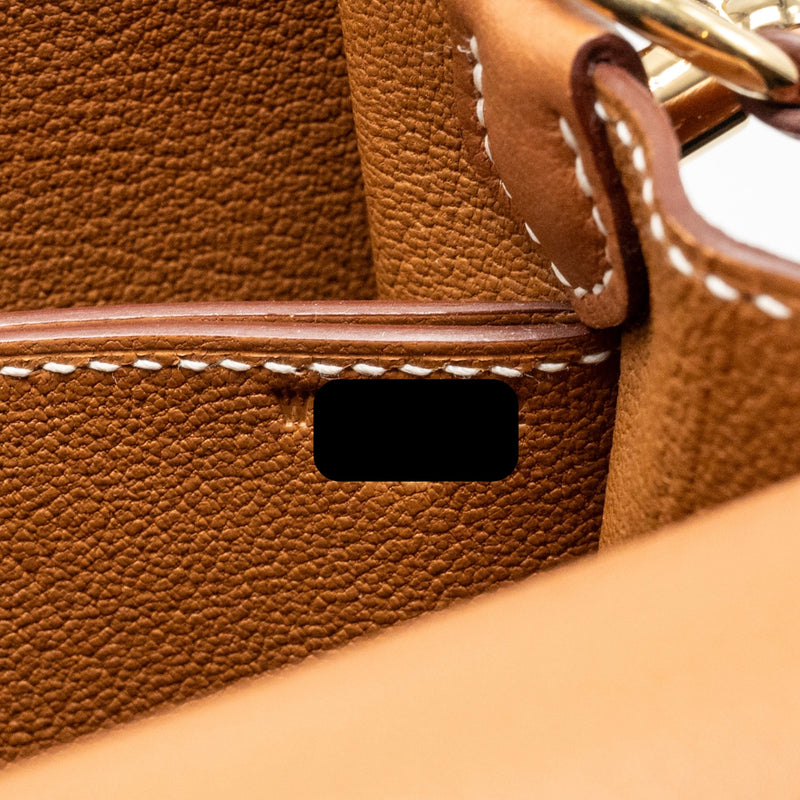 Hermes Mini Roulis Evercolor Gold LGHW Stamp W
