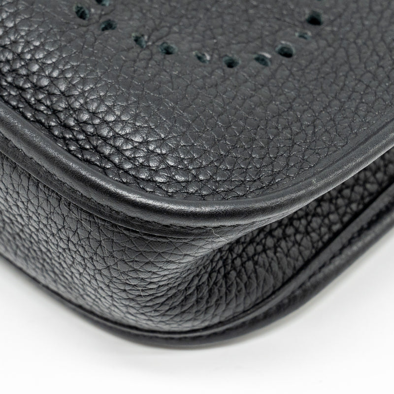Hermes Mini Evelyn Clemence Black GHW Stamp Y