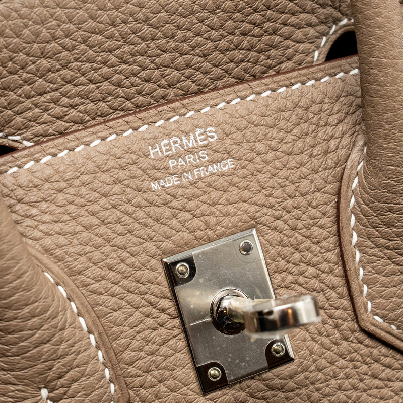 Hermes Birkin 25 Togo Etoupe SHW Stamp W