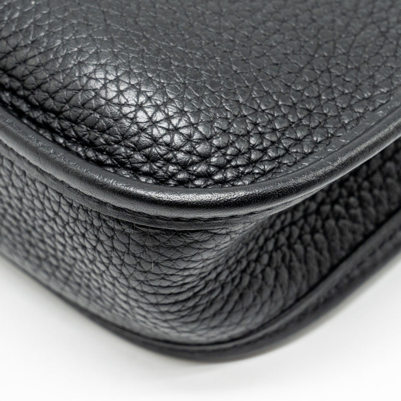Hermes Mini Evelyn Clemence Black GHW Stamp Y