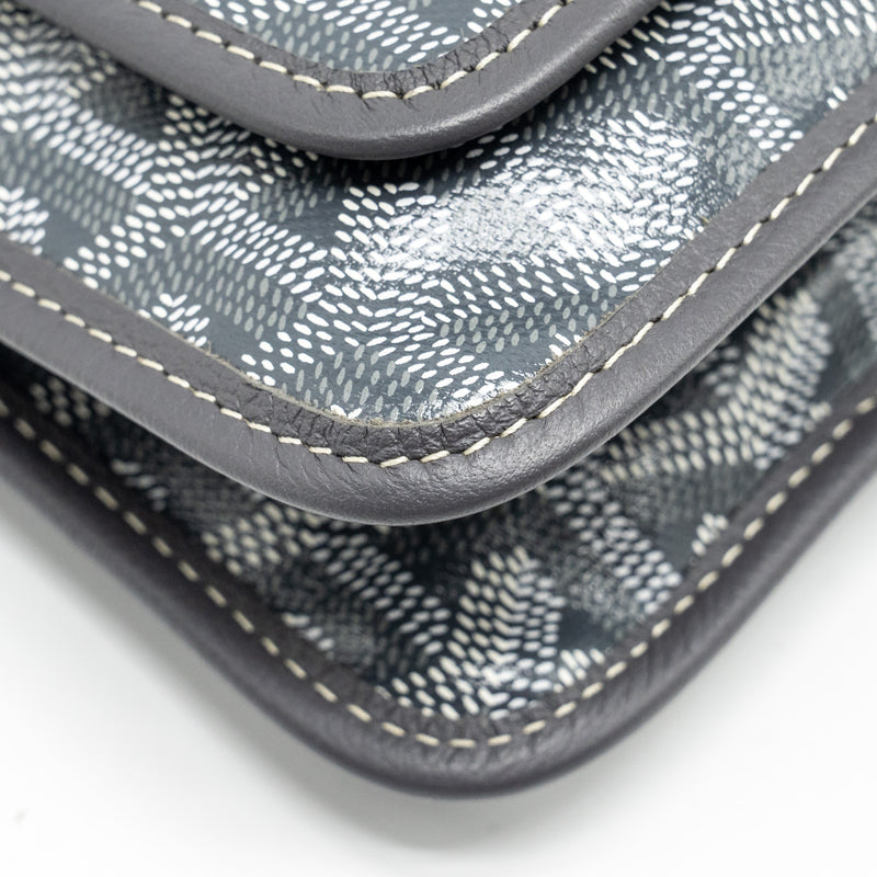 Goyard Plumet Pochette Pocket Wallet Goyardline Canvas Grey SHW
