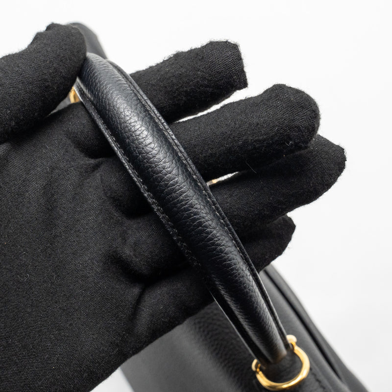 Hermes Kelly 28 Togo Black GHW Stamp Z
