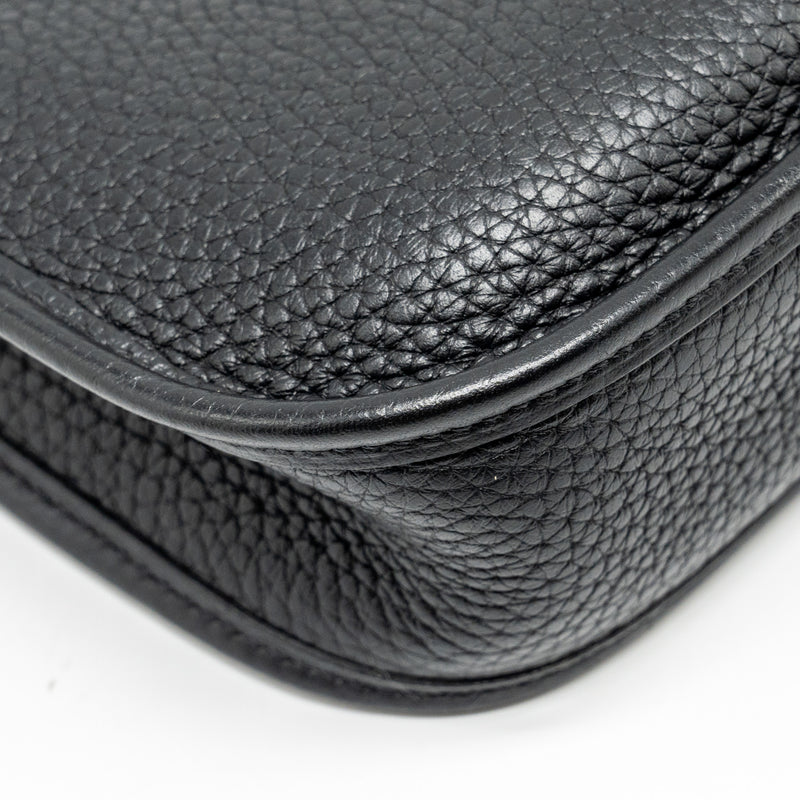 Hermes Mini Evelyn Clemence Black GHW Stamp Y