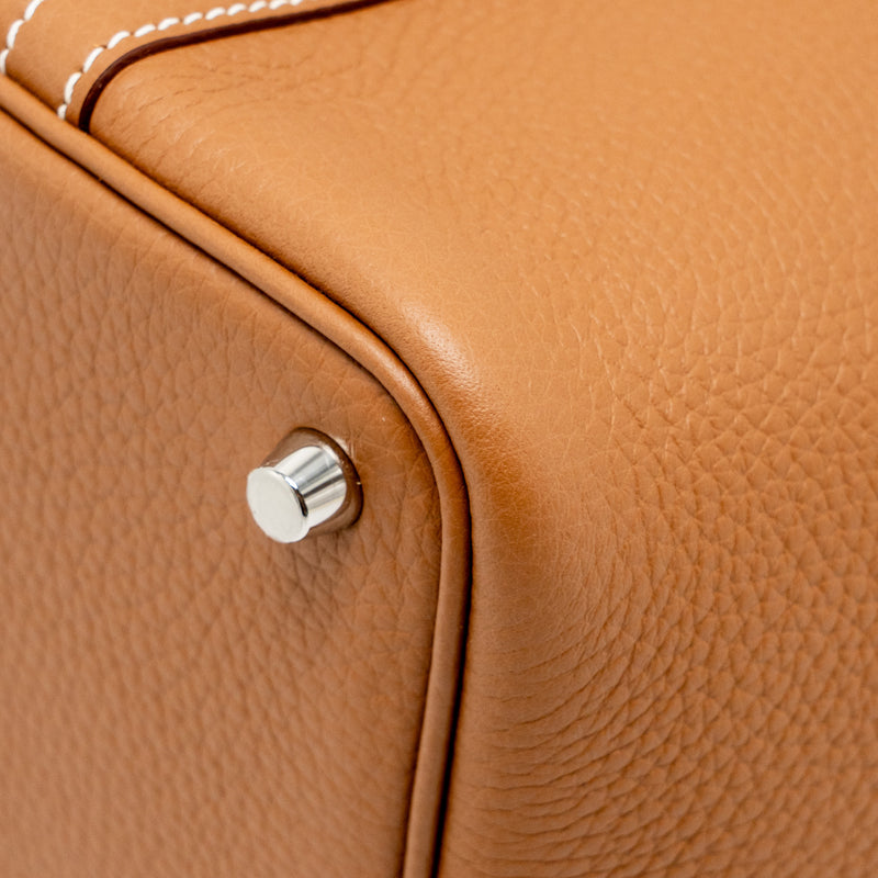 Hermes Picotin 18 Lock Bag Clemence Gold SHW Stamp K