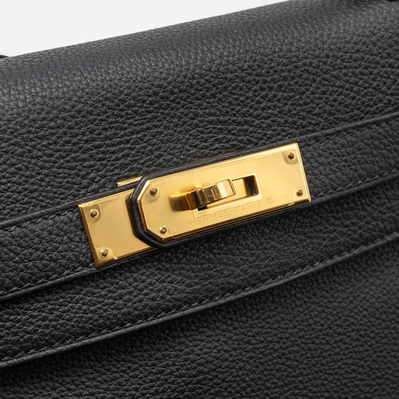 Hermes Kelly 28 Togo Black GHW Stamp Z