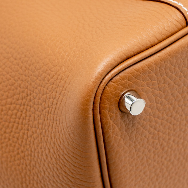 Hermes Picotin 18 Lock Bag Clemence Gold SHW Stamp K