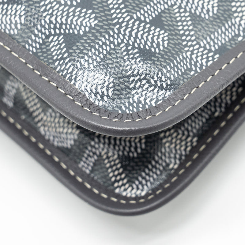 Goyard Plumet Pochette Pocket Wallet Goyardline Canvas Grey SHW