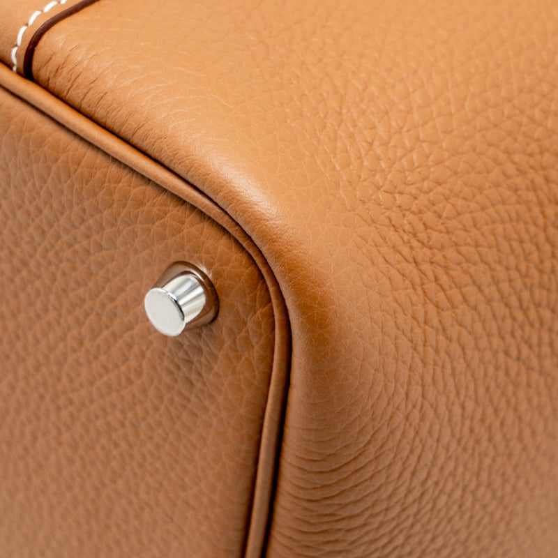 Hermes Picotin 18 Lock Bag Clemence Gold SHW Stamp K