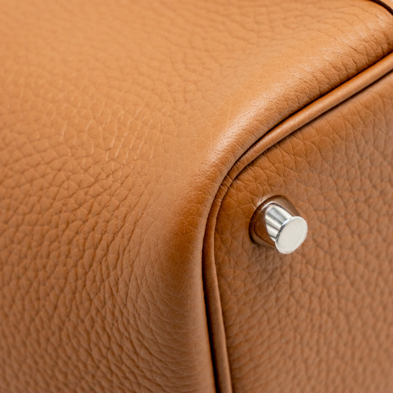 Hermes Picotin 18 Lock Bag Clemence Gold SHW Stamp K