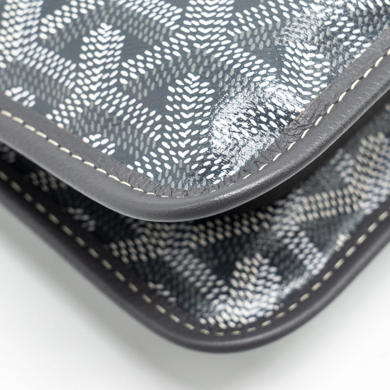 Goyard Plumet Pochette Pocket Wallet Goyardline Canvas Grey SHW
