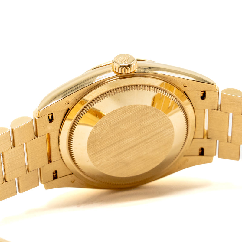 Rolex Day-date 36mm Oyster Perpetual Green Ombré Diamond Set Dial, President bracelet Yellow Gold Model:M128238-0069