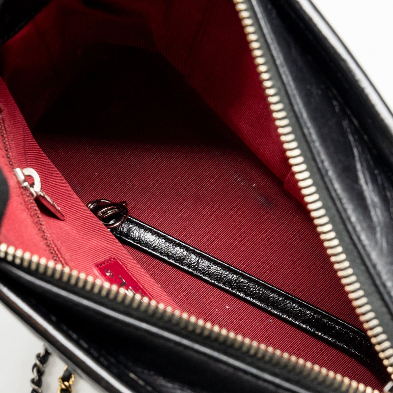 Chanel Small Gabrielle Hobo Bag Calfskin Black Multicolour Hardware