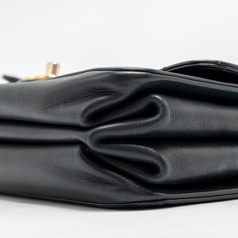 Chanel Quilted Flap Bag with Giant Chain Handle Calfskin Black GHW