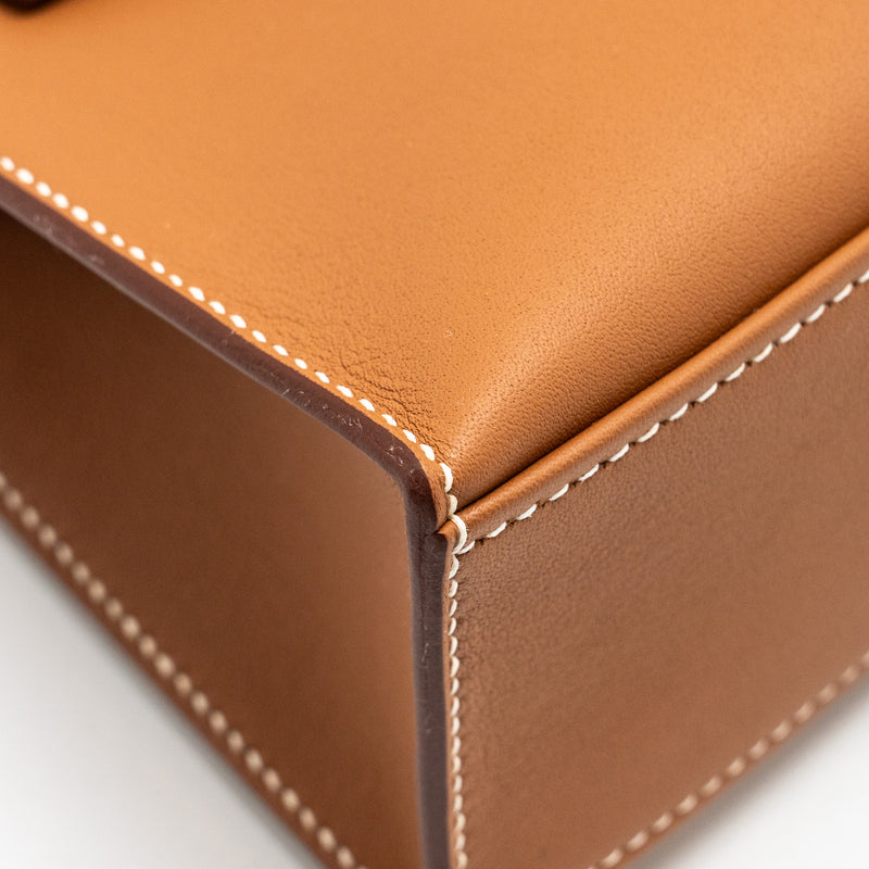 Hermes kelly Pochette swift Gold GHW stamp W
