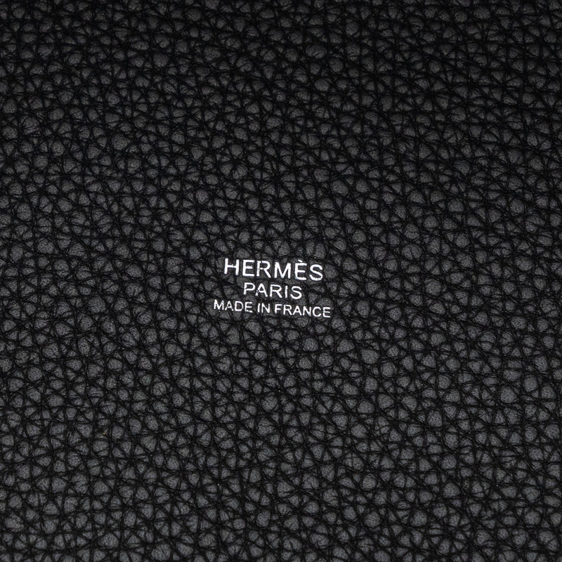 Hermes picotin 22 lock bag clemence black SHW stamp B
