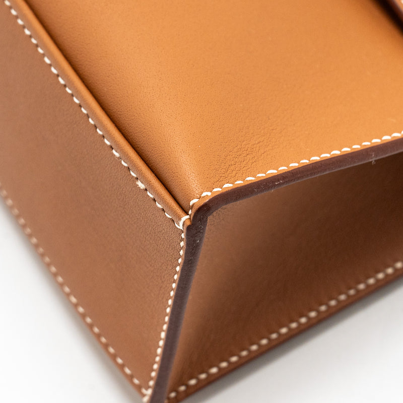 Hermes kelly Pochette swift Gold GHW stamp W