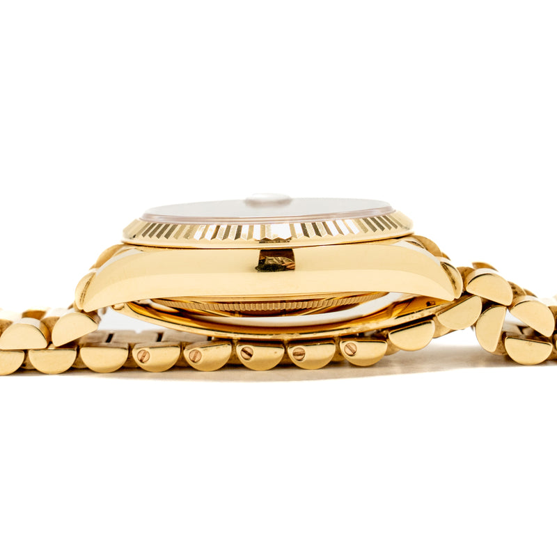 Rolex Day-date 36mm Oyster Perpetual Green Ombré Diamond Set Dial, President bracelet Yellow Gold Model:M128238-0069