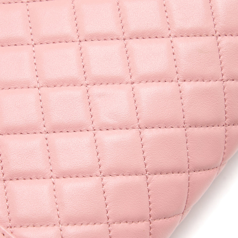 Chanel Medium Boy Bag Calfskin Pink LGHW