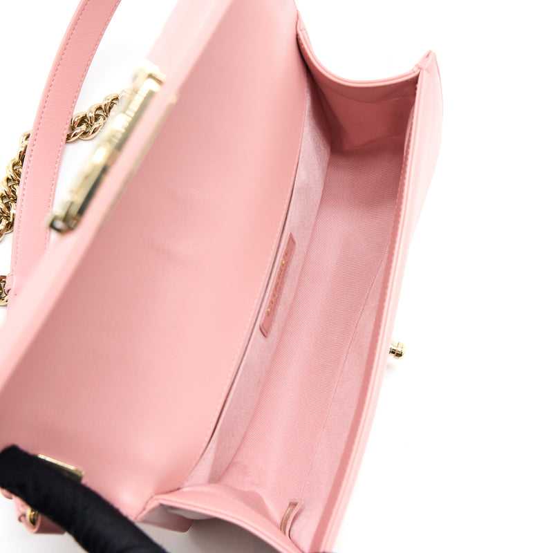 Chanel Medium Boy Bag Calfskin Pink LGHW