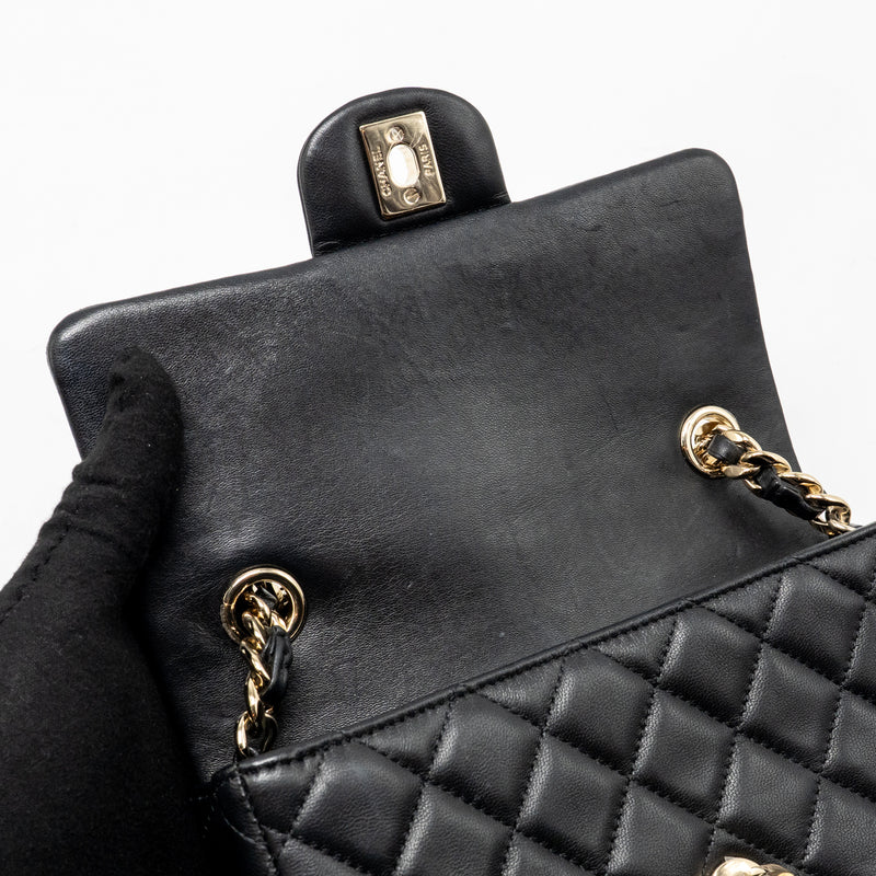 Chanel Coco Charms Mini Rectangular Flap Bag Lambskin Black LGHW