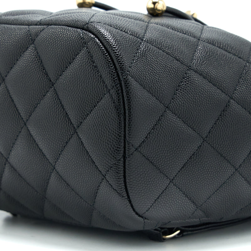 Chanel 23p Mini Flap Backpack Caviar Black LGHW (Microchip)