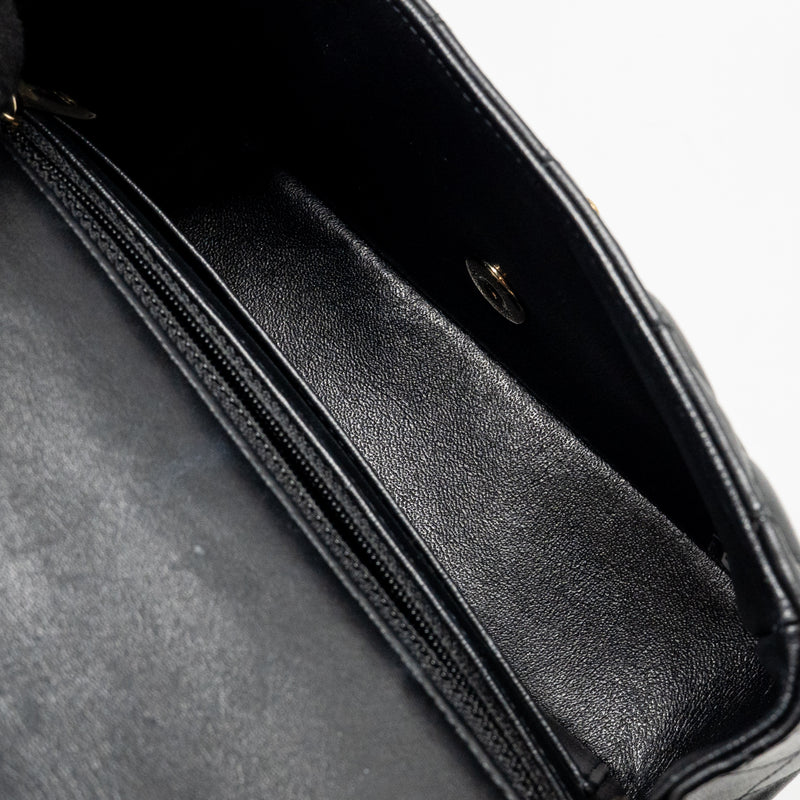 Chanel Coco Charms Mini Rectangular Flap Bag Lambskin Black LGHW
