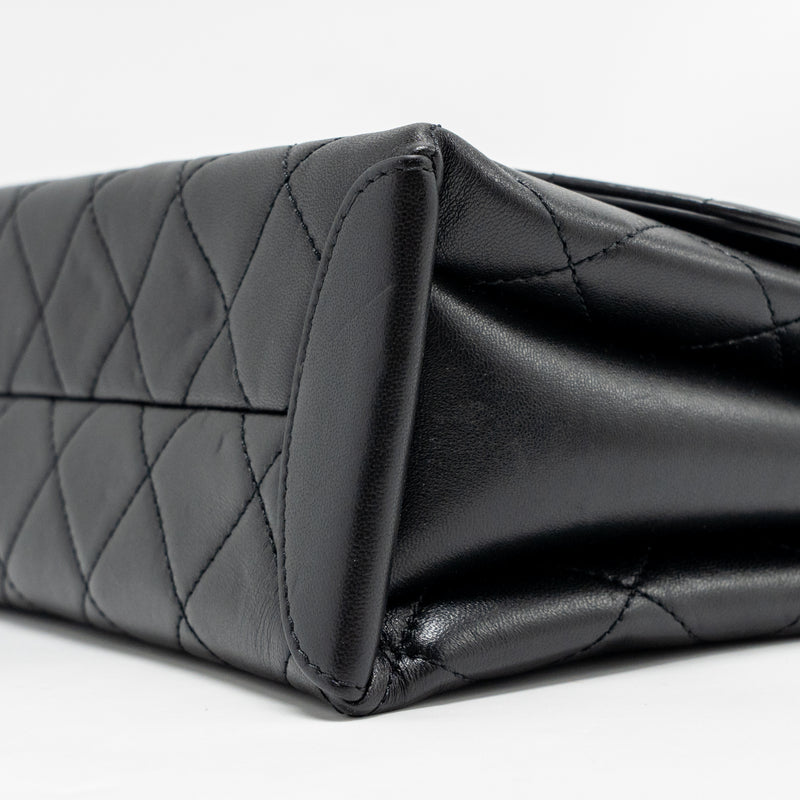 Chanel Mini Trendy Spirit Top Handle Flap Bag Lambskin Black GHW