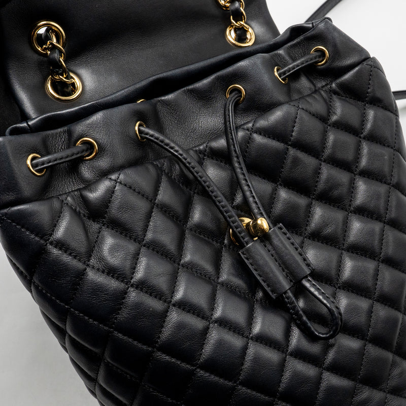 Chanel Small Urban Spirit Quilted Backpack Calfskin Black GHW
