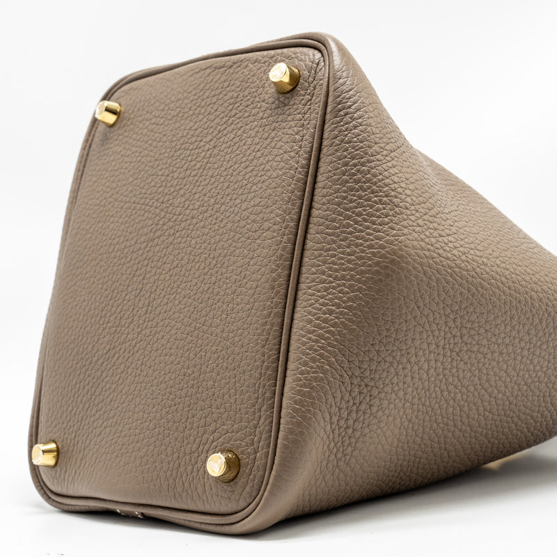 Hermes Picotin 18 Lock Bag Clemence Etoupe GHW Stamp D
