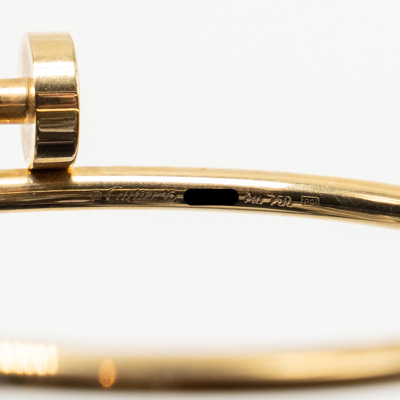 Cartier size 15 Juste un clou bracelet small model yellow gold