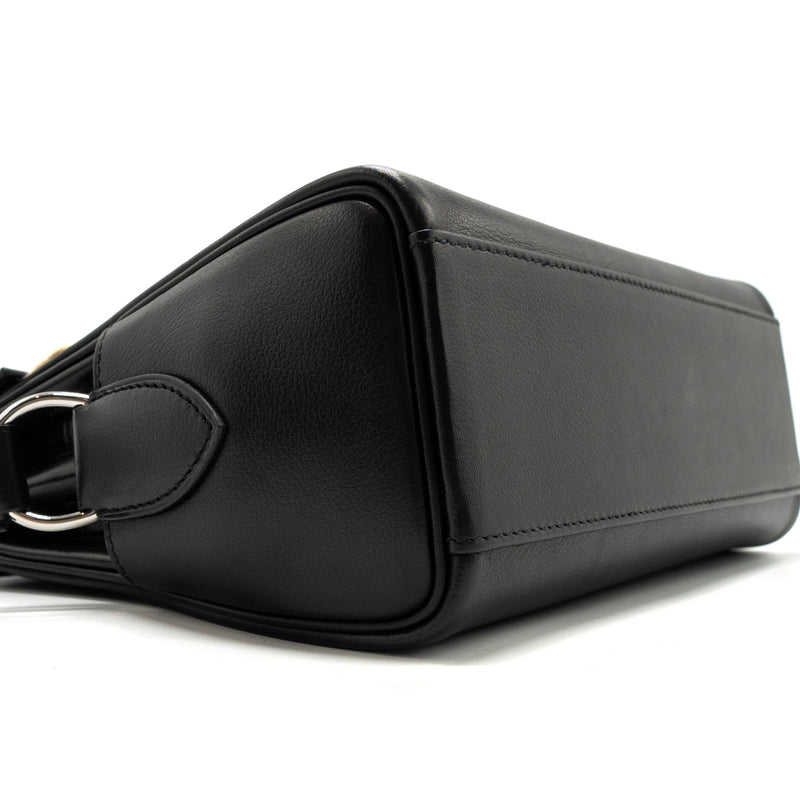 Hermes kelly messanger PM bag evergrain black SHW stamp B
