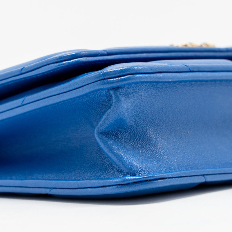 Chanel 19 Wallet On Chain Lambskin Blue Multicolour Hardware