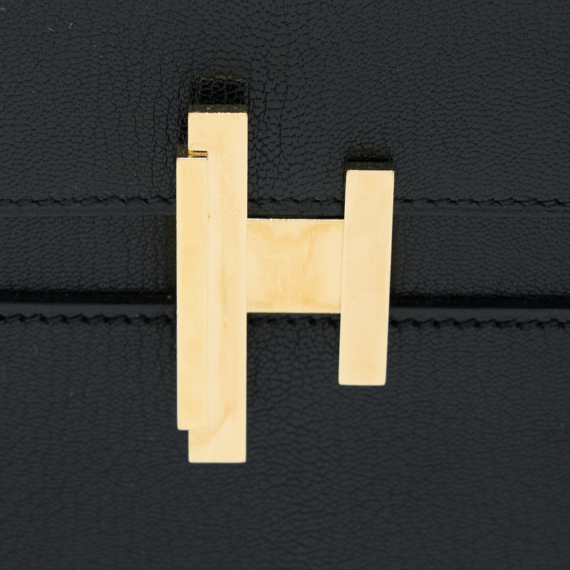 Hermes Cinhetic Bag Chevre Chamkila Black GHW Stamp Y