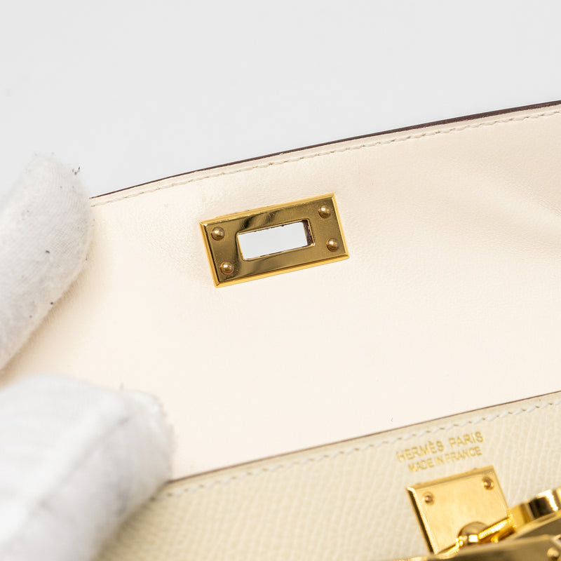 Hermes Mini Kelly II epsom nata GHW stamp Z