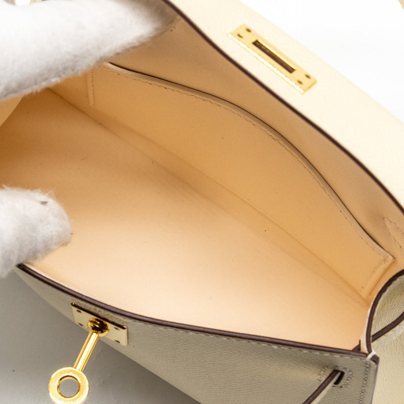 Hermes Mini Kelly II epsom nata GHW stamp Z