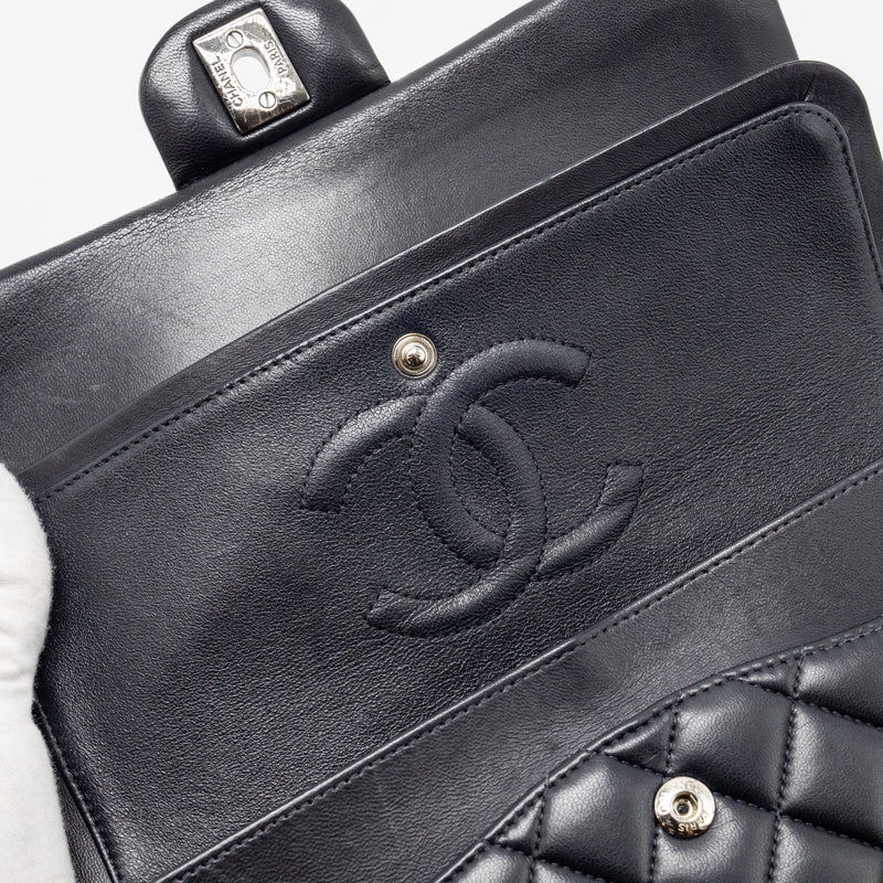 Chanel Medium Classic Double Flap Bag Lambskin Dark Blue SHW