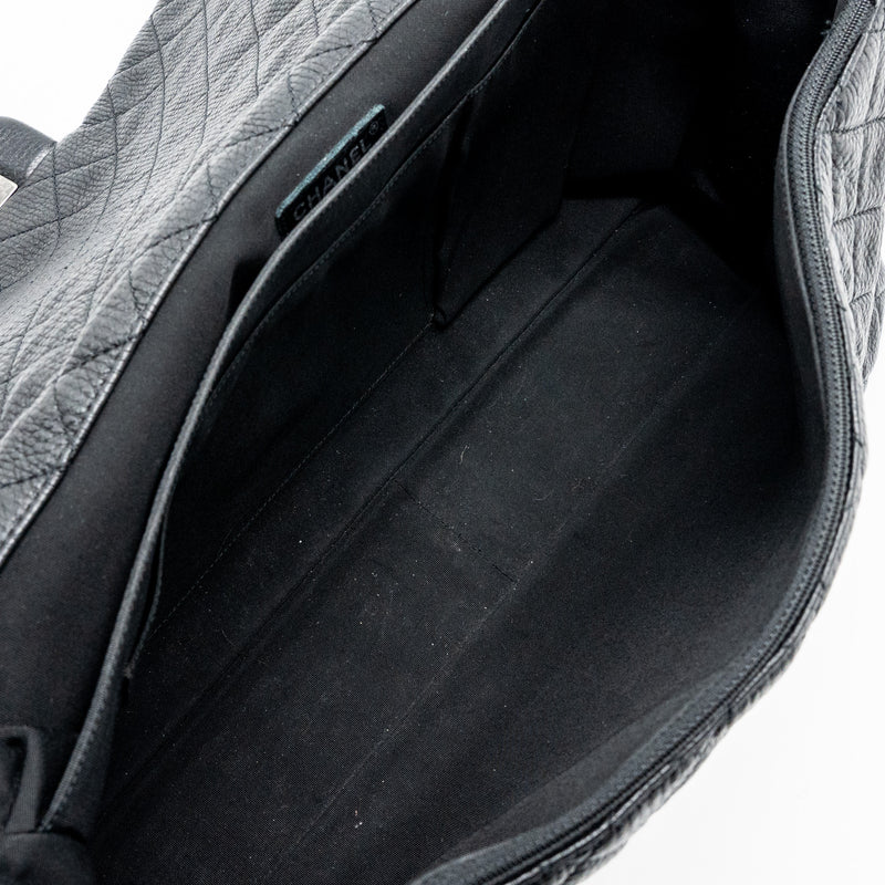 Chanel XXL classic travel flap calfskin black ruthenium hardware
