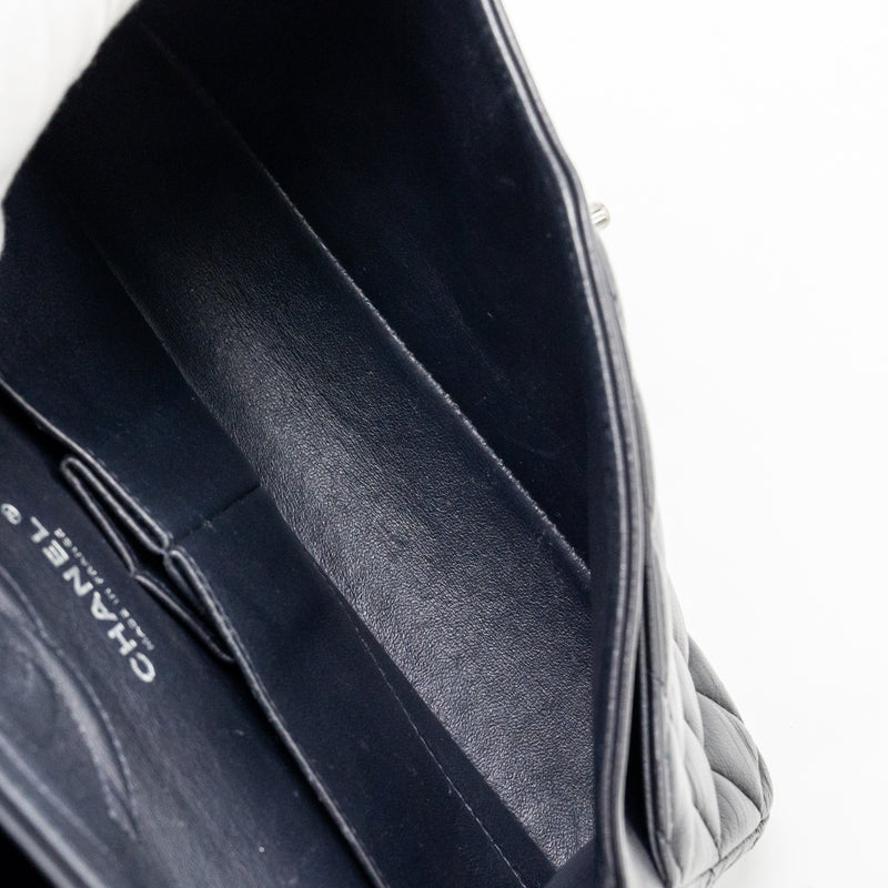 Chanel Medium Classic Double Flap Bag Lambskin Dark Blue SHW