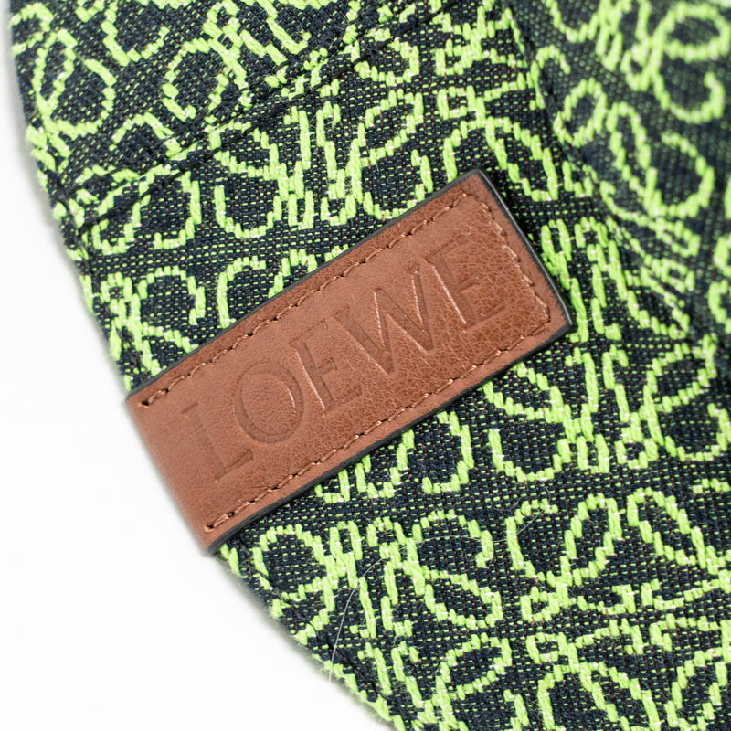 Loewe Size 60 Anagram Jacquard Bucket Hat Cotton Green