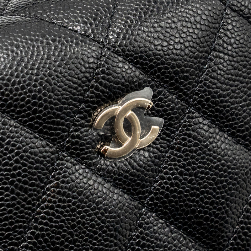 Chanel 25c Quilted Hobo Bag Caviar Black LGHW (microchip)